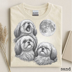 Shih Tzu T-Shirt Moon Graphic Cute Dog Lover Gift Unisex Pet Tee Gift for Her