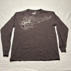 Vintage O’neill Long Sleeve T Shirt Mens Medium Brown Y2K Surf Skate