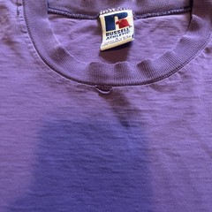 Vintage 90s Russell Athletic Pocket T Shirt Ghost Pocket Men’s Large Faded Purp