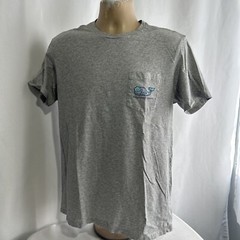 Vineyard Vines Men SS Whale Pocket Crew Tee T-Shirt “Flamingo PALM WHALE FILL”