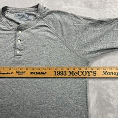 2- Faherty Shirt Men’s XL Blue Henley Cloud Cotton Long Sleeve Pima Cotton Modal