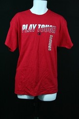 919X07 Champion CMGT81 100% Cotton Graphic T-Shirt Large Deep Red