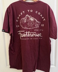 Fasthouse California Bear Men’s burgundy T Shirt Size XL