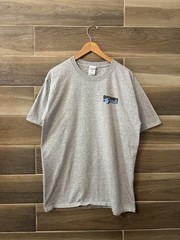 Vintage Discovery Channel TV Promo Grey Graphic T Shirt Size Large 90s Y2K Logo