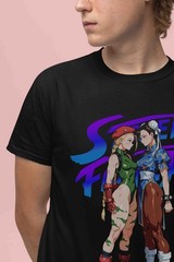 Street Fighter Shirt Chun Li Tshirt Camille White T-Shirt Ken Fighting Anime Tee