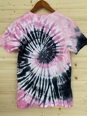 NEW Unisex Small GILDAN Soft Style Pink Black White Tie-Dye Handmade T-Shirt
