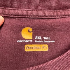 Carhartt K87 Pocket T Shirt Mens 3XLT Tall Port Red Short Sleeve Original Fit