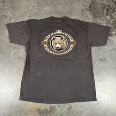 Vintage Grizzly Bear T Shirt Mens XL Gray Flaws Discovery Channel Preowned