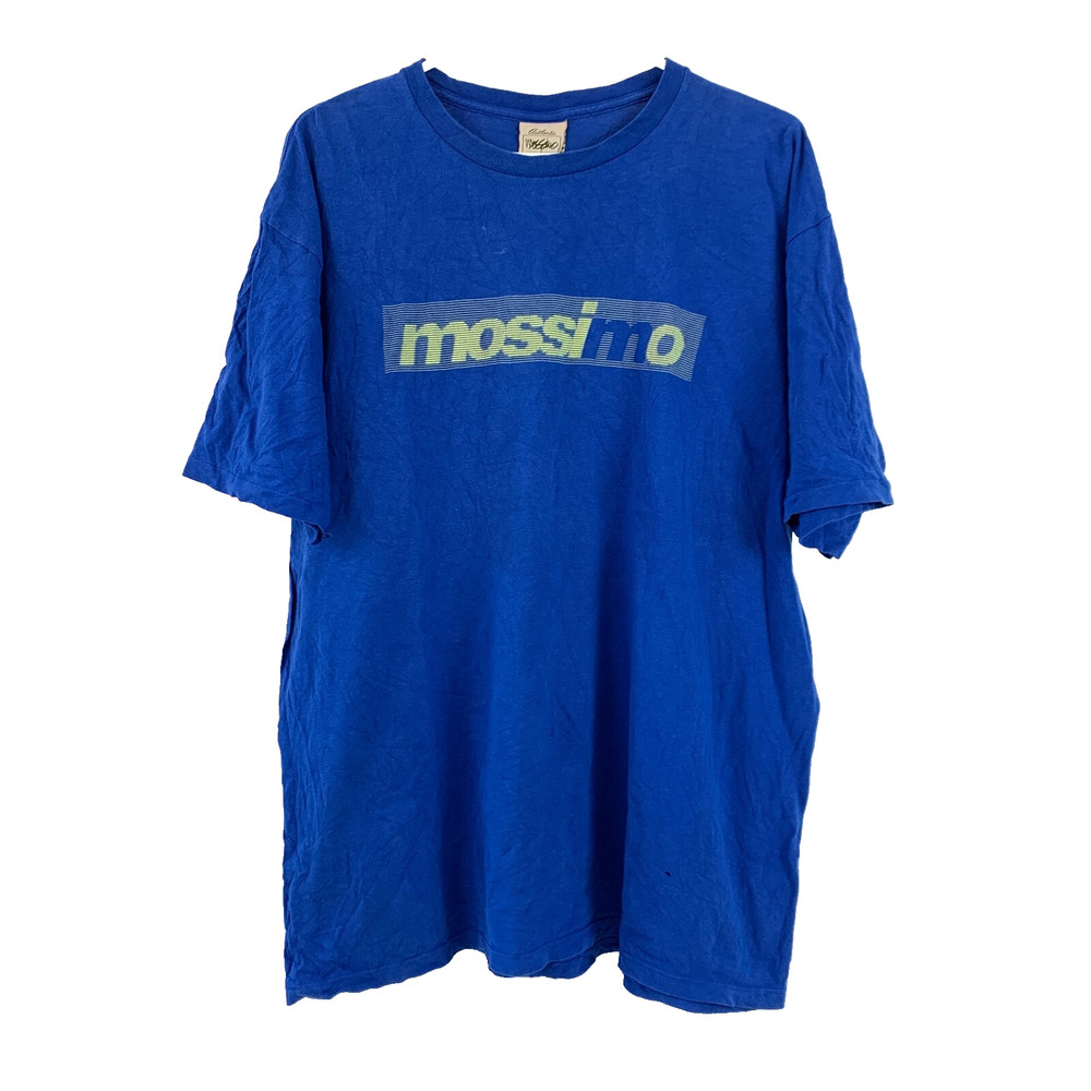 Mossimo Blue Yellow Limited Edition Graphic Short Sleeve Tee T-Shirt Large