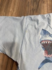 Vintage Y2K 2000 Padre Texas Sharks Aquatic Sea Turtle Blue Tie Dye Shirt XL AOP