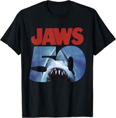 Jaws 50th Anniversary Movie Gift Retro Movie Fans Unisex T-Shirt