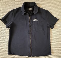 Lurking Class Zip Up Work Shirt Sz M Sketchy Tank Don’t Look Back Black Jacket