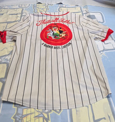 Looney Tunes Baseball Jersey Bugs Bunny Thats All Folks Logo XXL White Red Black