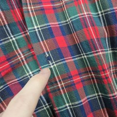 Vintage Selkirk Shirt Mens Small Red 70s 80s Button Up Plaid Woven Flannel USA
