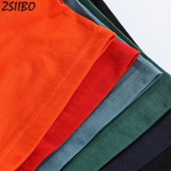 Pure Color Tees Tops Fashion Casual Cotton Short Sleeve Men’s O-Neck Streetwear
