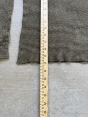 RRL Ralph Lauren Shirt Mens Medium Olive Green Waffle Knit Thermal Long Sleeve