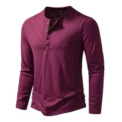 Camisa De Manga Larga Moda Lujo Camiseta Elegante Algodón Cuello V Para Hombres
