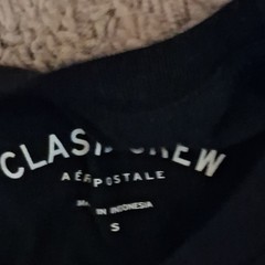 Aéropostale Men’s S Regular Crew Neck Short Sleeve Black Graphic Logo T-Shirt