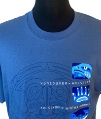 Vancouver 2010 Winter Olympics Whistler Mens Large Blue Short Sleeve NEW