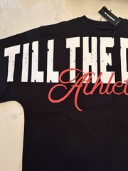 Till The Death Men’s Rambo Oversized Elbow Sleeve Tee Black Size XL Pump Cover