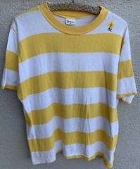 Vintage Striped T Shirt Combed Cotton Munsingwear Surf Mod Combed Cotton Sz XL