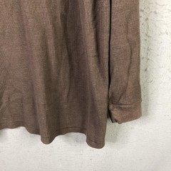 KingSize Thermal Waffle Henley Shirt Mens Big 2X Brown Long Sleeve Casual