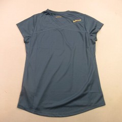 Ariat Shirt Mens Medium Short Sleeve V Neck Outdoors Lightweight Rebar Blue