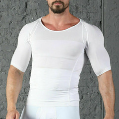 Men Slimming Body Shaper Waist Trainer Tank Top Fat Burn Belly Compression Vest