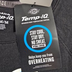 DICKIES Cooling Shirt Mens Medium Black Pocket Lightweight Work Fast Dry NWT B