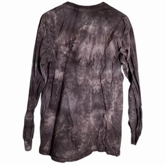 The Mountain 2015 Two White Wolves Gray Tie Dye Long Sleeve Shirt Large Nature