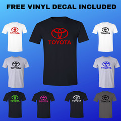 Toyota T-Shirt Choose Color Tundra Tacoma Scion Supra 4 Runner with FREE DECAL!!