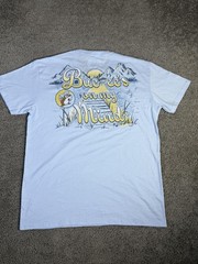 Buc-ee’s Shirt Mens XL Blue Short Sleeve Graphic Crew Neck Tagless Cotton