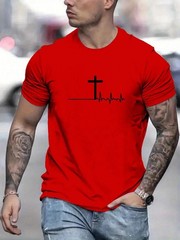Camiseta de verano holgada, cómoda y ajustada, 100 % algodón, para hombre