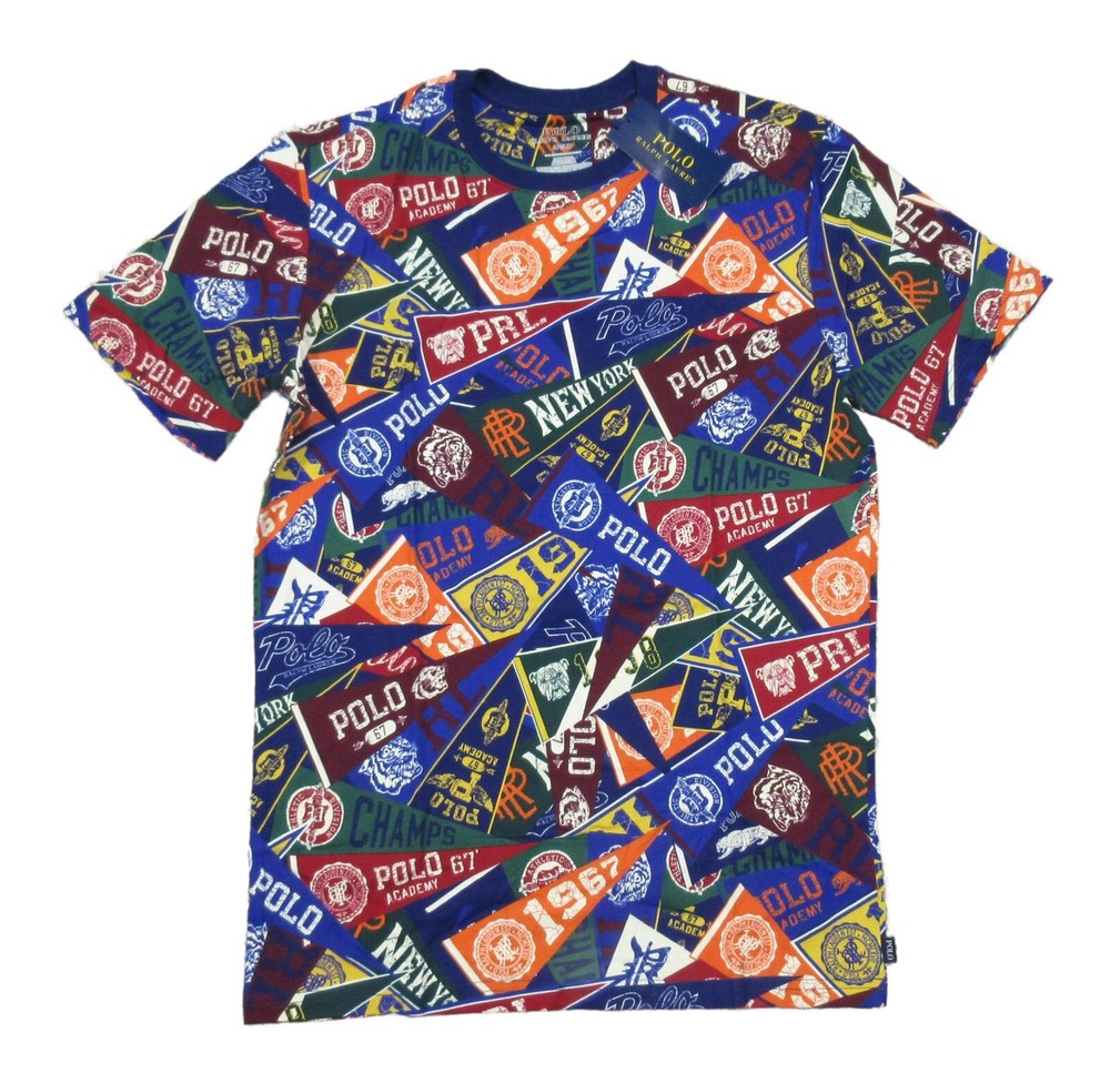 Polo Ralph Lauren Men’s Navy Prep Rally Logo Print Crew-Neck Sleep T-Shirt