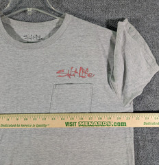 Salt Life Mens Large Gray Cotton USA Whale Graphic Short Sleeve Pocket T-Shirt