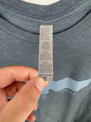 Poncho Outdoors T Shirt Gray/Blue Sandhill Glider Graphic Short Sleeve Mens XL