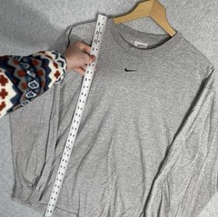 Vintage Nike Center Swoosh Long Sleeve T-Shirt Black Made in USA Mens Large L