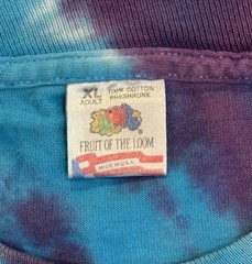 Early 1990s Festival Spiral Tie-Dye Vintage Blank T-Shirt Size XL FOTL