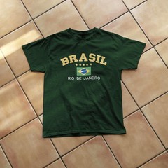 Brasil Rio Classic T Shirt, Original Brasil Forest Green Top