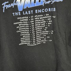 The Last Encores Tour Frankie Valli & The Four Seasons T Shirt Full Size XL
