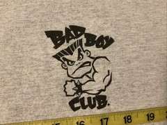Vintage 90s Bad Boy Club Gray Single Stitch Cotton T Shirt Mens XL USA Made