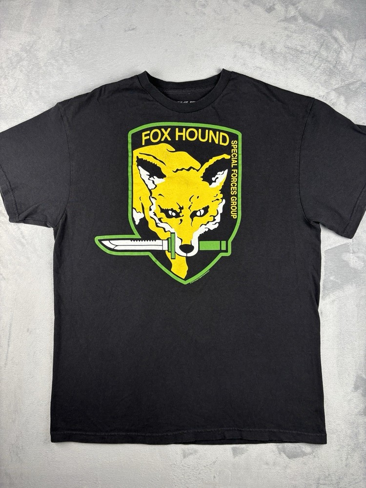Vintage Metal Gear Solid FOXHOUND Promo T-Shirt Large Konami Gaming Tee
