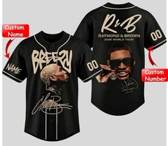 Custom Chris Brown 2026 Baseball Jersey, The R&B Tour Jersey Shirt