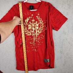 Vintage Switch Remarkable Shirt Mens 2XL Red Gold Foil Laurel Graphic Star Crown