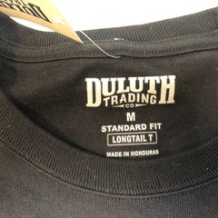 Duluth Men’s T-Shirt Size M Black Longtail T Standard Fit Short Sleeve