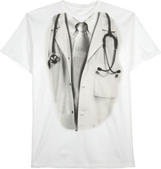 Hybrid Apparel Men’s Graphic T-Shirt Men’s Large Male Doctor New Free Ship