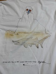RALPH STEADMAN Vans Off The Wall T SHIRT SZ MED Seagull Nurse Shark Wildlife