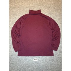 Eddie Bauer Vintage Turtleneck Shirt Large Burgundy Made in USA Cotton Blend