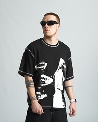 Oversized T-shirt OGONPUSHKA Chix black
