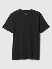 Gap Everyday Soft Shirt Mens Medium Black Basic Crew Neck Cotton Solid Tee NEW